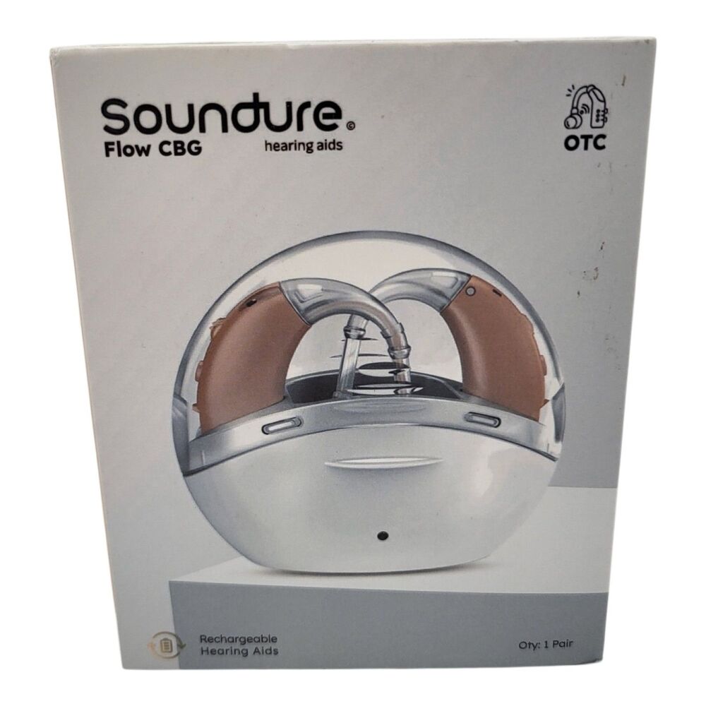 Soundure Flow CBG Hearing Aids Severe Hearing Loss With Noise Canceling Tec